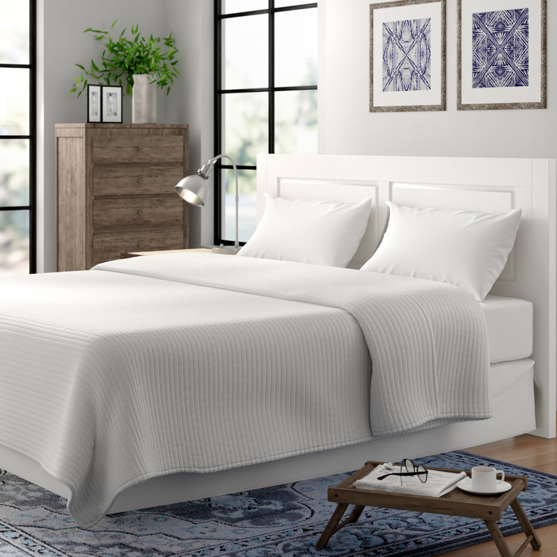 Spurling Hill Traditional Cotton Quilt, King, Green Stripe