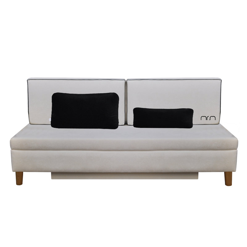 Mr.M 3 Seater Sofa Bed, Cream