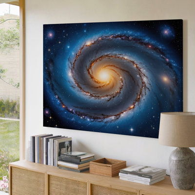 Canvas A Breathtaking Cosmic Scene Unfolds With A Diagonal Alignment Of Wall Art Planets Each Adorned With Iridescent Rings Shimmering Canvas Wall Art