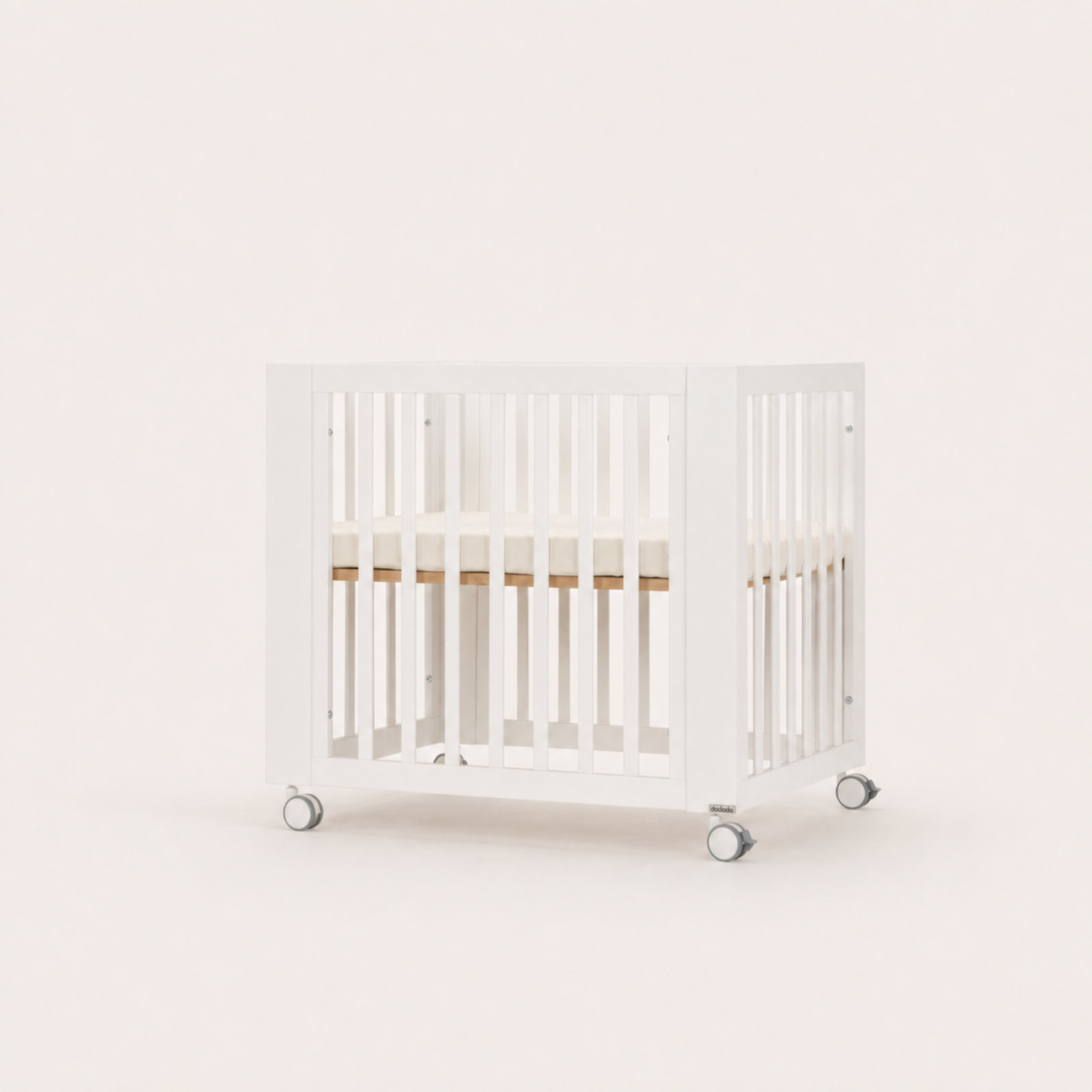 8-in-1 Convertible Crib, White/Natural