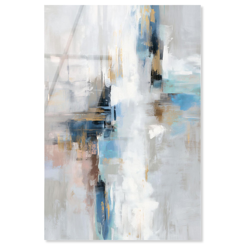 Ocean Spray I Acrylic Green Abstract Art by Art Remedy, Ready to Hang, 24" H x 16" W