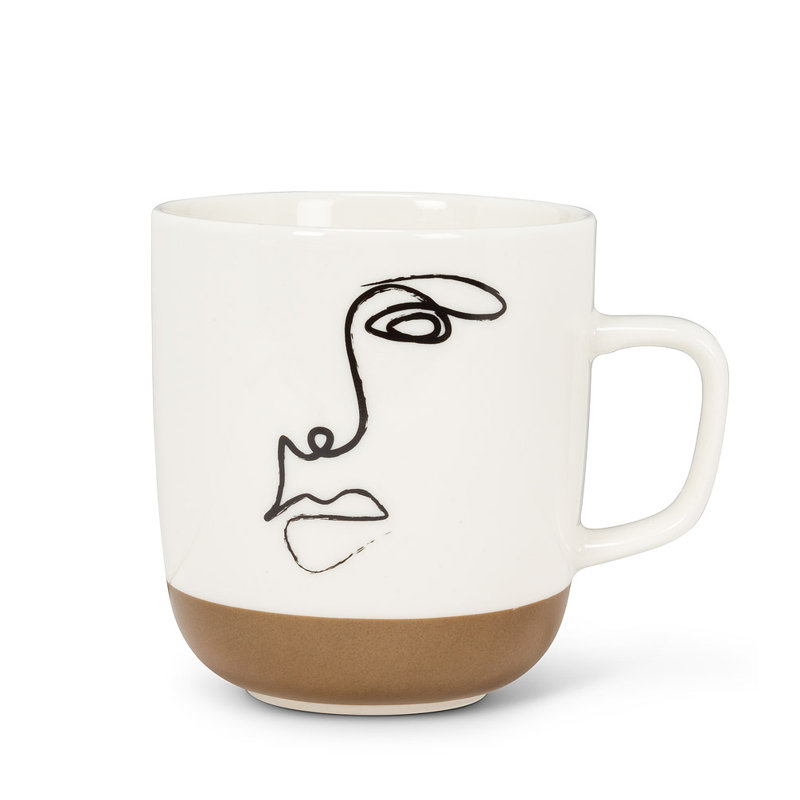 Tasse de dessin au trait