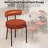 Boucle Dining Chairs Set of 2, Upholstered Dining Chairs with Black Metal Legs, Modern Dining Chair-1050632458
