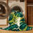 Washable Monstera Leaves Hawaiian Area Rug-297567758