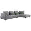Canapé modulaire rembourré Michiel de 134 po gris