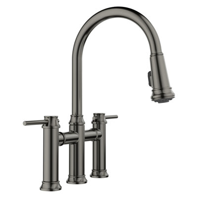 BLANCO EMPRESSA BRIDGE 1.5 GPM SATIN DARK STEEL