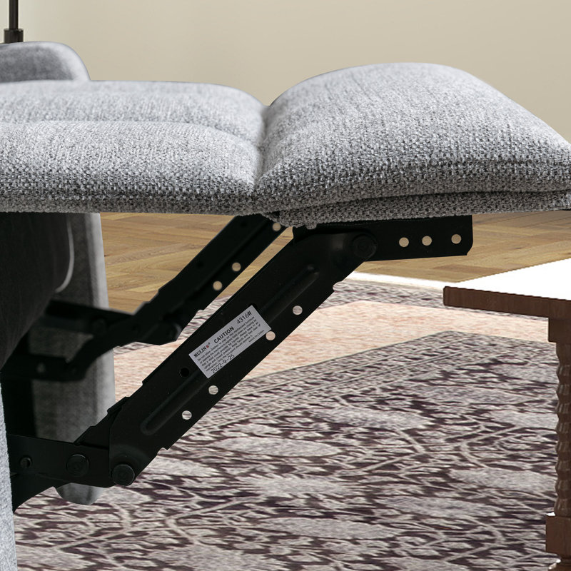 Ensemble de salon inclinable 2 pièces Seho, Gris clair