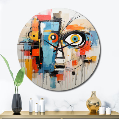 Pop Art Modern Robot III - Horloge murale abstraite