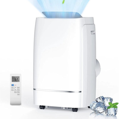 8150Btu (12000 Btu Ashrae) Portable Air Conditioner, 550 Sq. Ft, 2023 Ultra Quiet 3-In-1 Portable Ac Unit, Wide Oscillation, 24H Timer, Air Conditioner Portable For Room, Remote Control