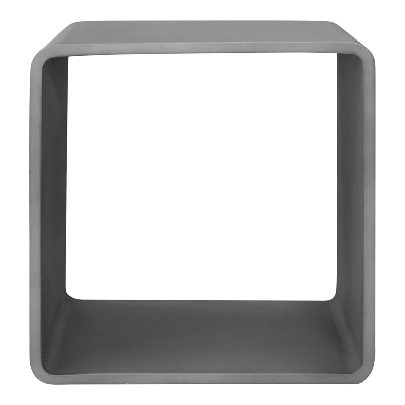 18" Open Geo Cube Display Bookcase, Grey