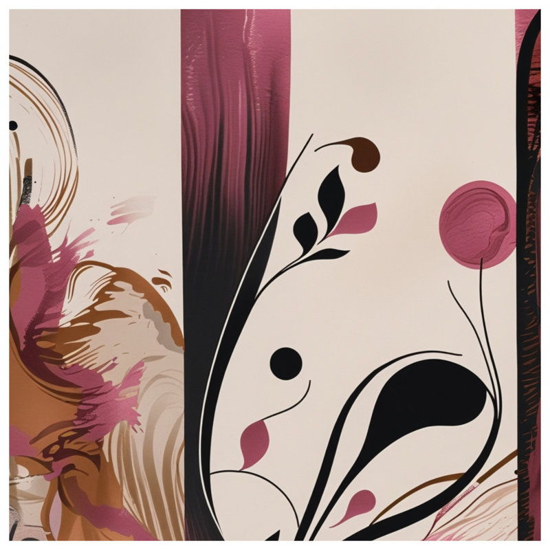 Couvertures à rayures florales abstraites, 60in W x 80in H