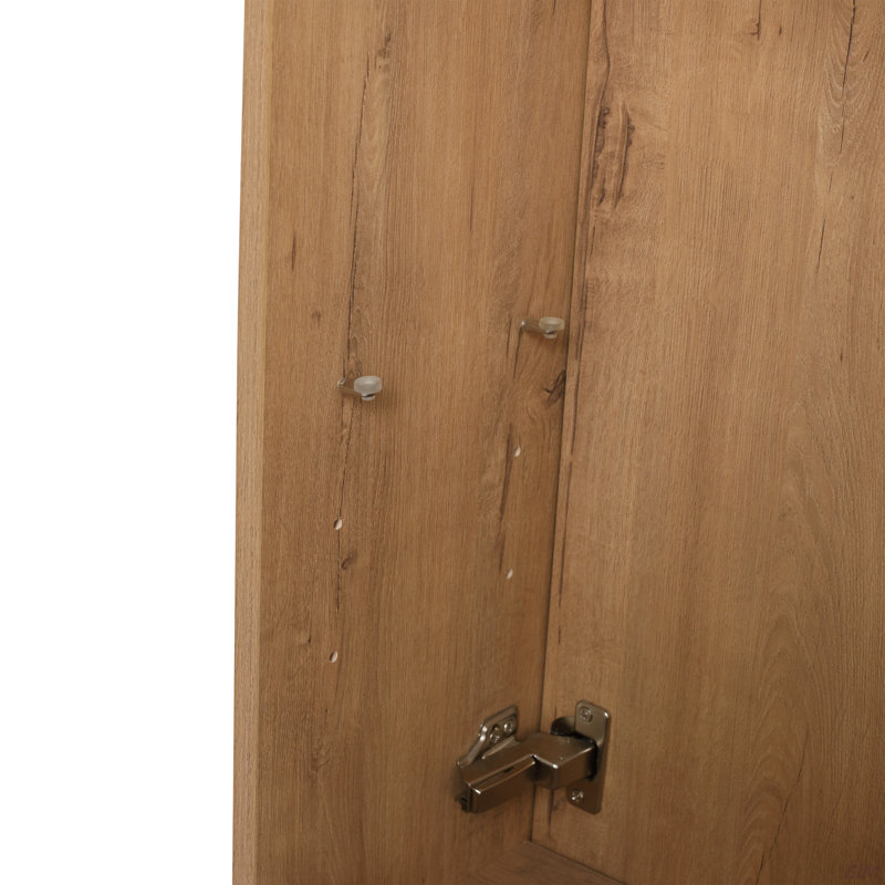 Meuble-lavabo autoportant de 23 po avec lavabo et portes à fermeture douce, Imitation de chêne
