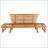 Outdoor Adjustable Patio Wooden Daybed Sofa Chaise Lounge With Comfortable Cushions For Small Spaces