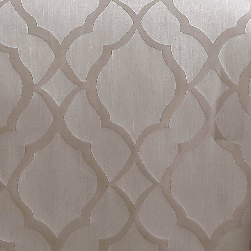 Tinley Ivory King Comforter Set with Geometric Print