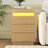 3-drawer Nightstand With Charging Station & Adjustable Led Lights, Set Of 2-1765717657