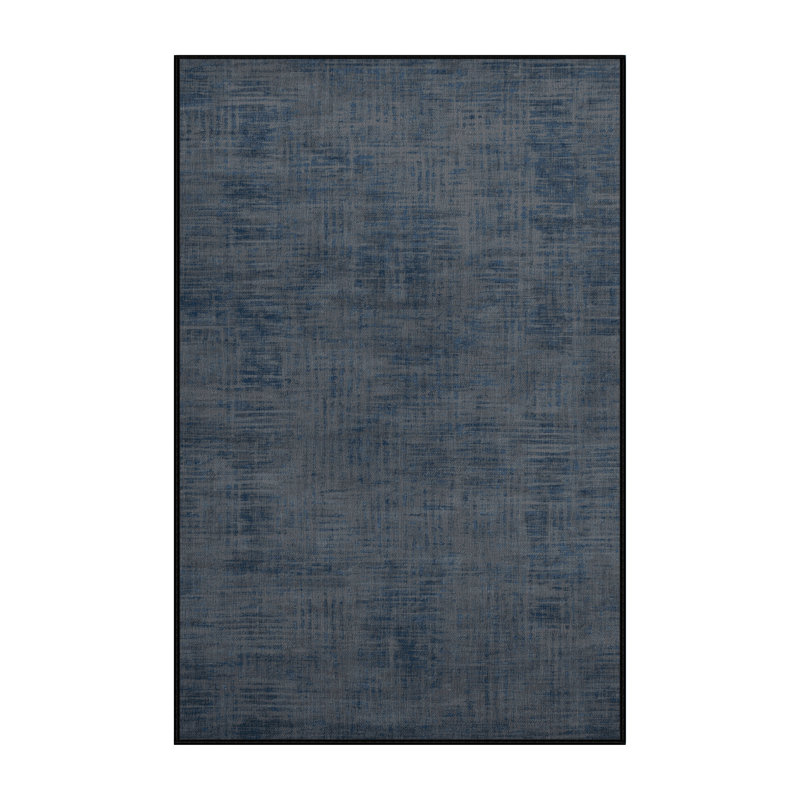 Tapis noir lavable à la machine, Rectangulaire 7 pi x 10 pi