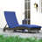 Patio Wicker Chaise Lounge Chair, Outdoor PE Rattan Sun Lounger With Adjustable Backrest And 2 Wheels, Sky Blue-1420570633-1420570634