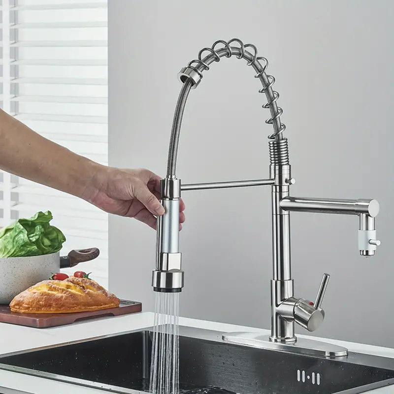 Senlesen Pull Down Kitchen Faucet, Brushed Nickel