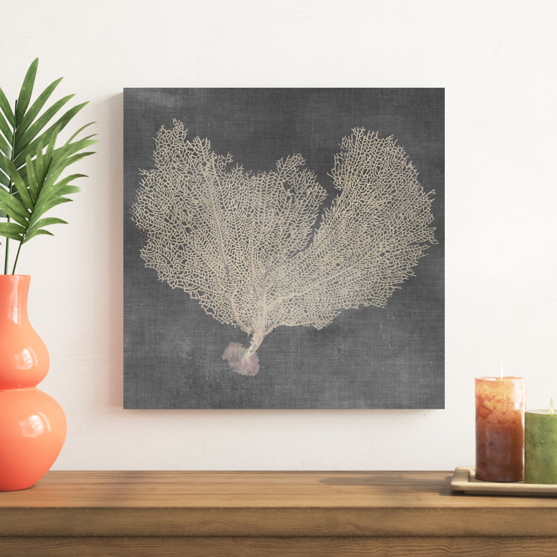 Éventail naturel de mer VI, H 20 po x l 20 po, Non, Toile tendue