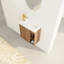 Meuble-lavabo de 20 po avec lavabo en résine et porte à fermeture en douceur, style moderne, mural, robuste, noyer 20 po, lavabo, compact, teinte