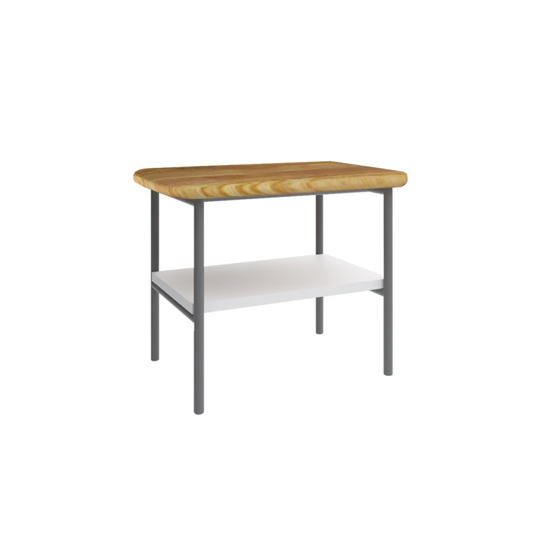 Holtville Bathroom Shelves, Alpine White/Natural Oak Wood/Grey