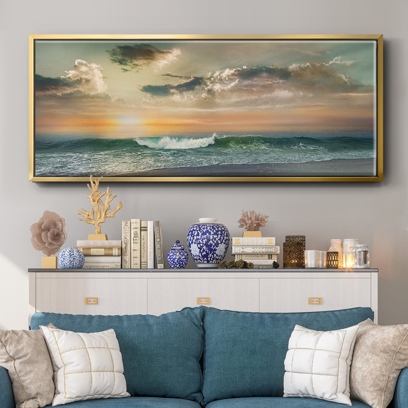 Sundown- Framed Canvas, 8" H x 20" W