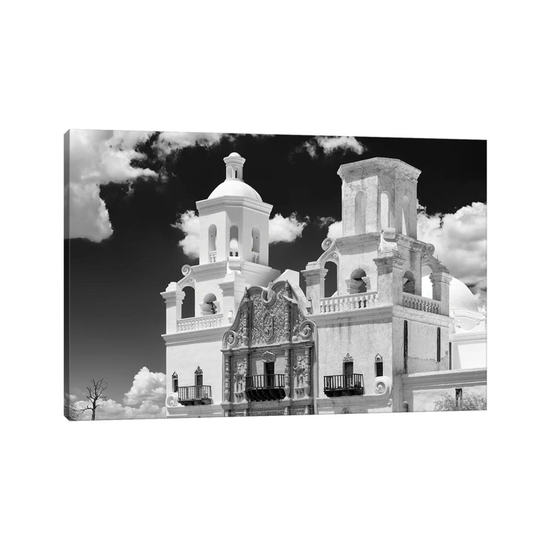 Mission San Xavier Del Bac Tucson by Philippe Hugonnard - Wrapped Canvas Print, 30.48 cm H x 45.72 cm W