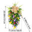  Faux fleurs artificielles pour la décoration de la maison Arbre de Noël suspendu Simulation de fleurs Romantiques Décoration de scène de mariage Couronne de mariage