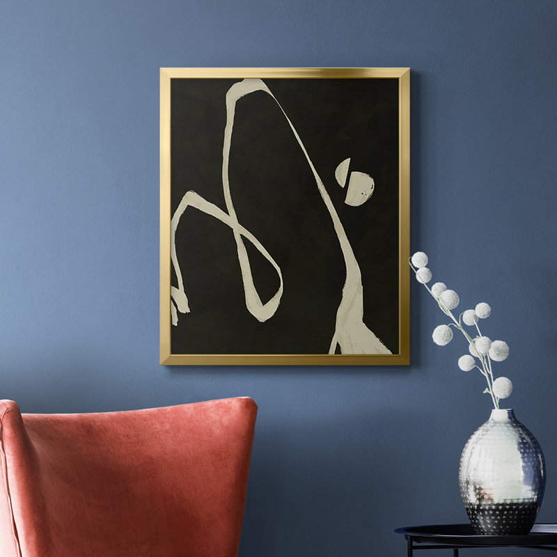 «Neutral Spring II», toile encadrée de qualité supérieure - prête à être accrochée, H 24 po x l 20 po, Or