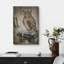 Hibou rétro et livres avec bougie Moody foncé, œuvres d'art moderne, décor-101165760-101165764