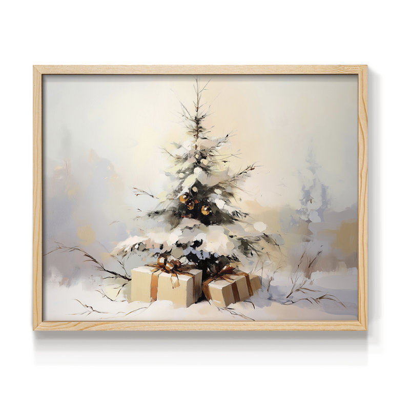 Art de Noël - CMLII - Reproduction encadrée - Restickable, H 11 po x l 14 po, Natural