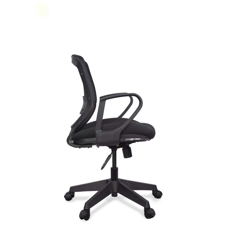 Chaise de travail en tissu Lett, Noir