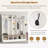 Hall Tree With Storage Bench - Minimalist Shoe Cabinet With Cubby Compartments And Shelves-1086932429
