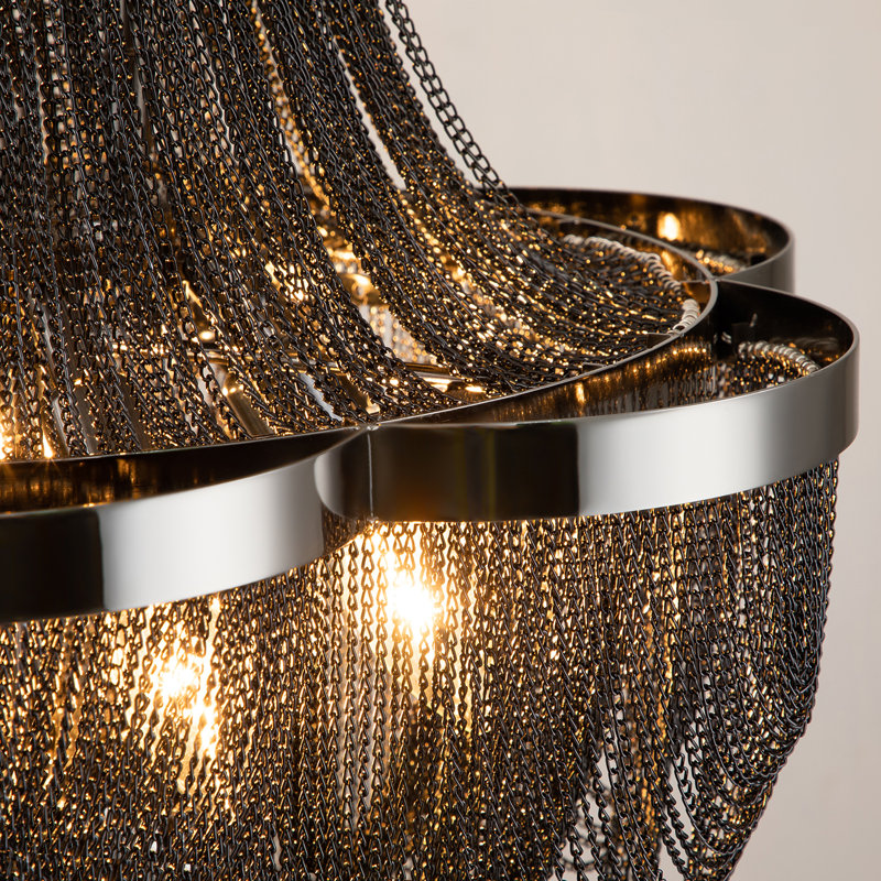 Jovonn 8 - Light Dimmable Empire Chandelier, Black