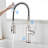 Touch Kitchen Faucet With Pull Down - 360 Rotating Discharge, Corrosion Resistance, Rust Proof, Brushed Nickel, Stainless Steel, Practical Handling Degree Stream, Simple Regulation-961880146