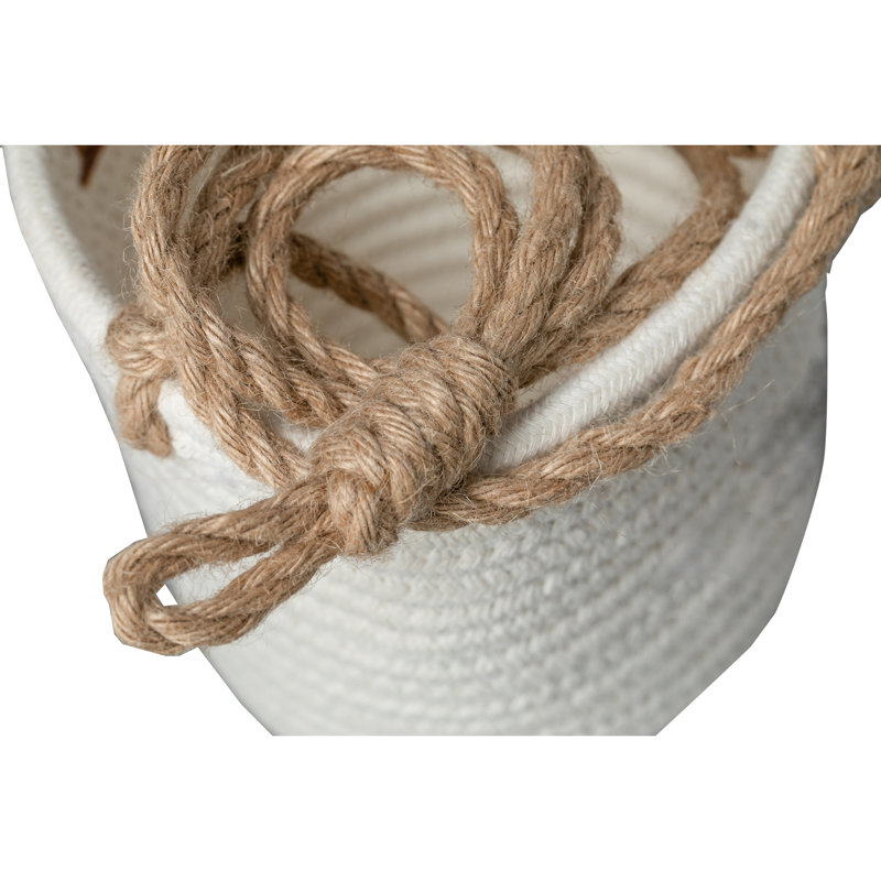 Pot à fleurs suspendu en corde de coton Prosser, H 23 po x l 7 po x P 7 po