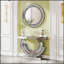 Miroir mural rond en cristal 33,46 pouces Sparkly Crystal