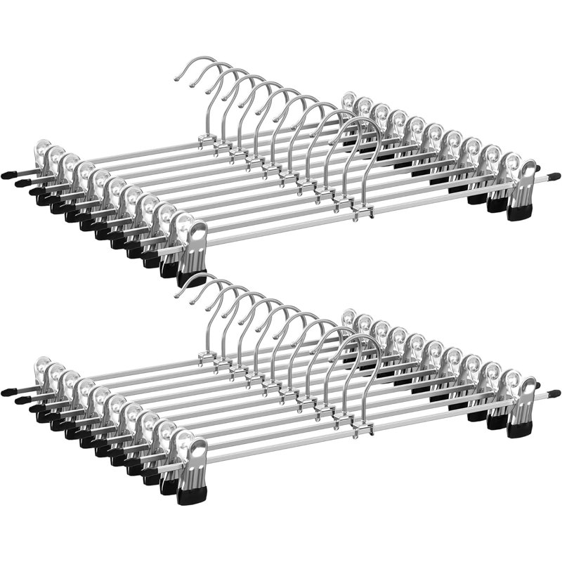 Metal Non-Slip Hangers With Clips