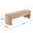 Elegant and simple long-shaped ottoman bench, minimalist design for living room or bedroom, beige