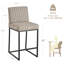 Tabouret de bar rembourré à hauteur de comptoir de 26 po avec structure en métal, ensemble de 4-2016550663-2016550658
