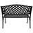 Ismenia Checkered 2-Person Cast Aluminum Garden Bench-1874630663
