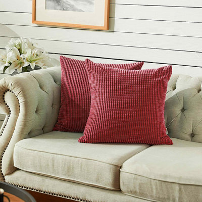 Housse de coussin carré à carreaux