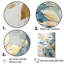 «Gold and Blue Abstract Botanical - Abstract Botanicals», reproduction sur toile-775397029-775397030