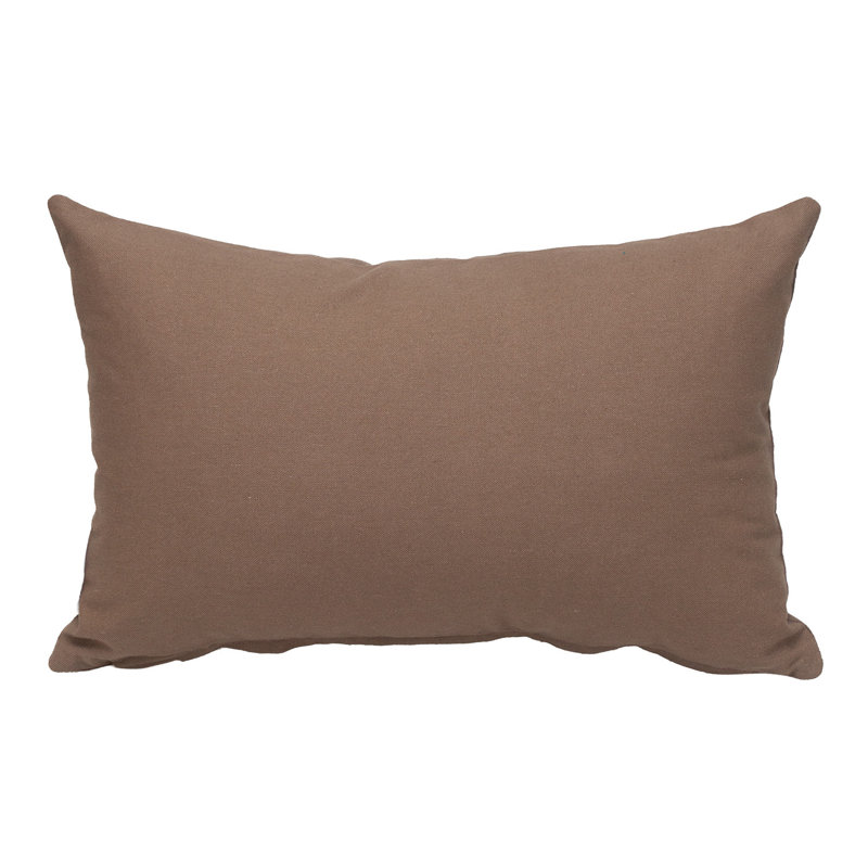 Coussin 12 "x 18" en coton brun