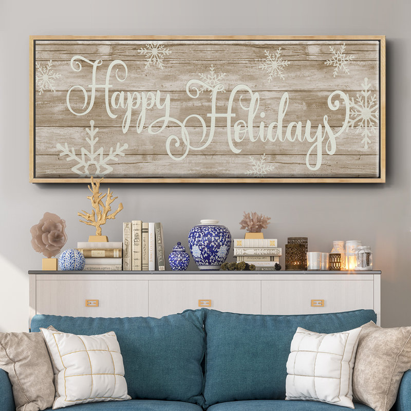 Happy Holidays- Framed Canvas