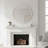 24 Inch Wavy Round White Solid Wood Frame Mirror-452902701
