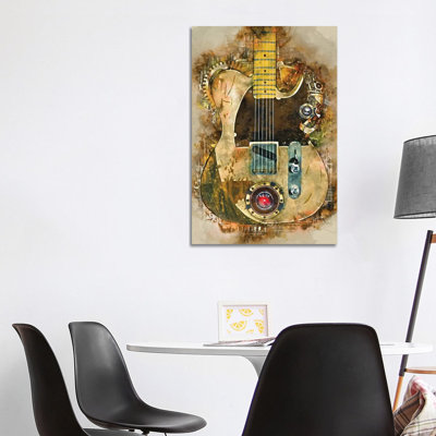 Jeff Beck's Steampunk Guitar - Painting on Canvas