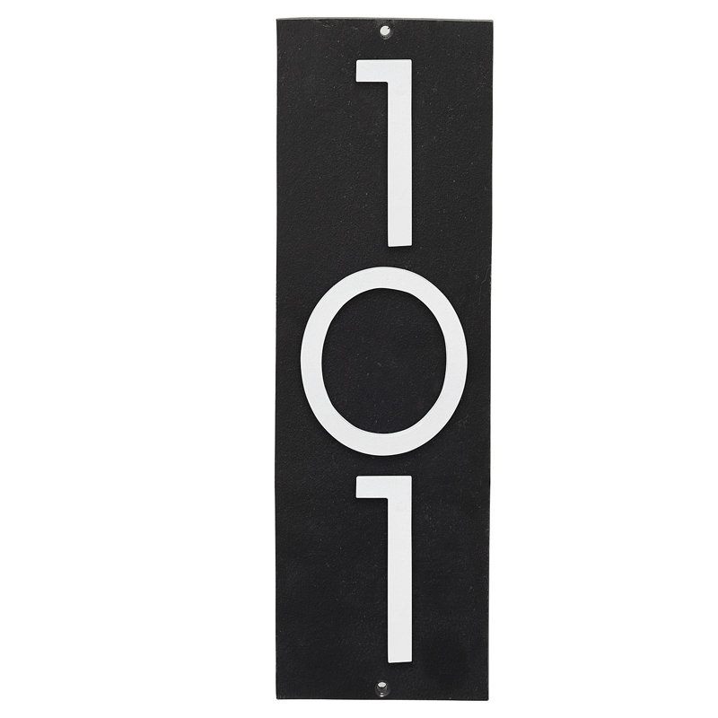 Rectangle Wall Plaque, Black, White, Yes