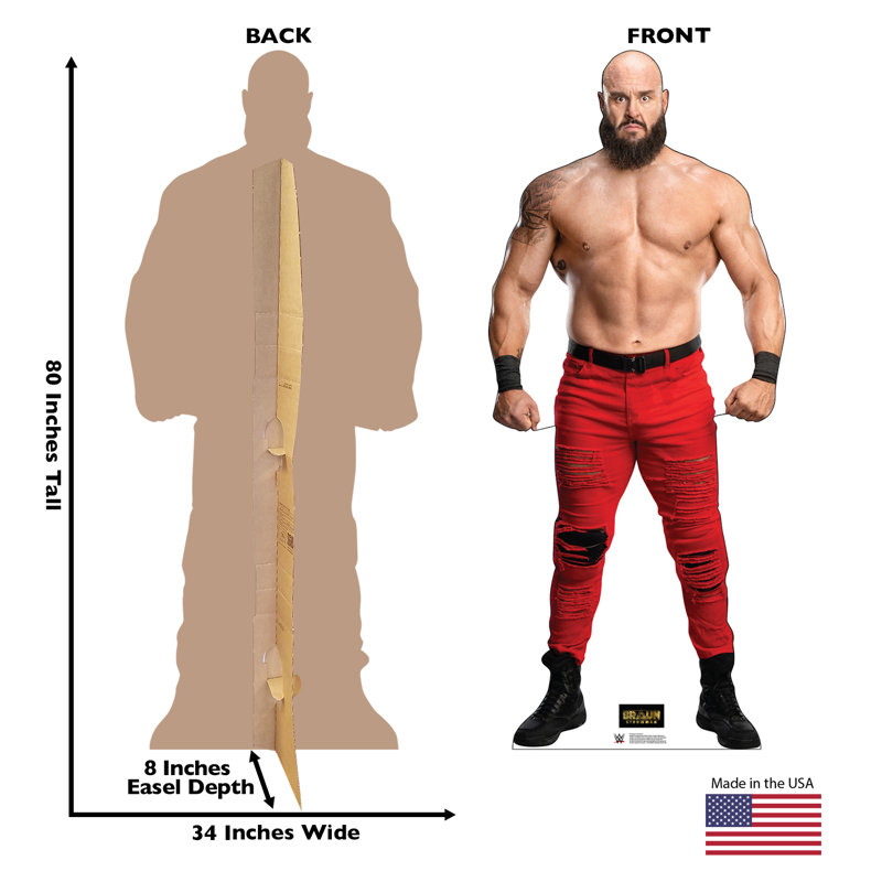 Lifesize WWE Braun Strowman Cardboard Standup in Red Pants