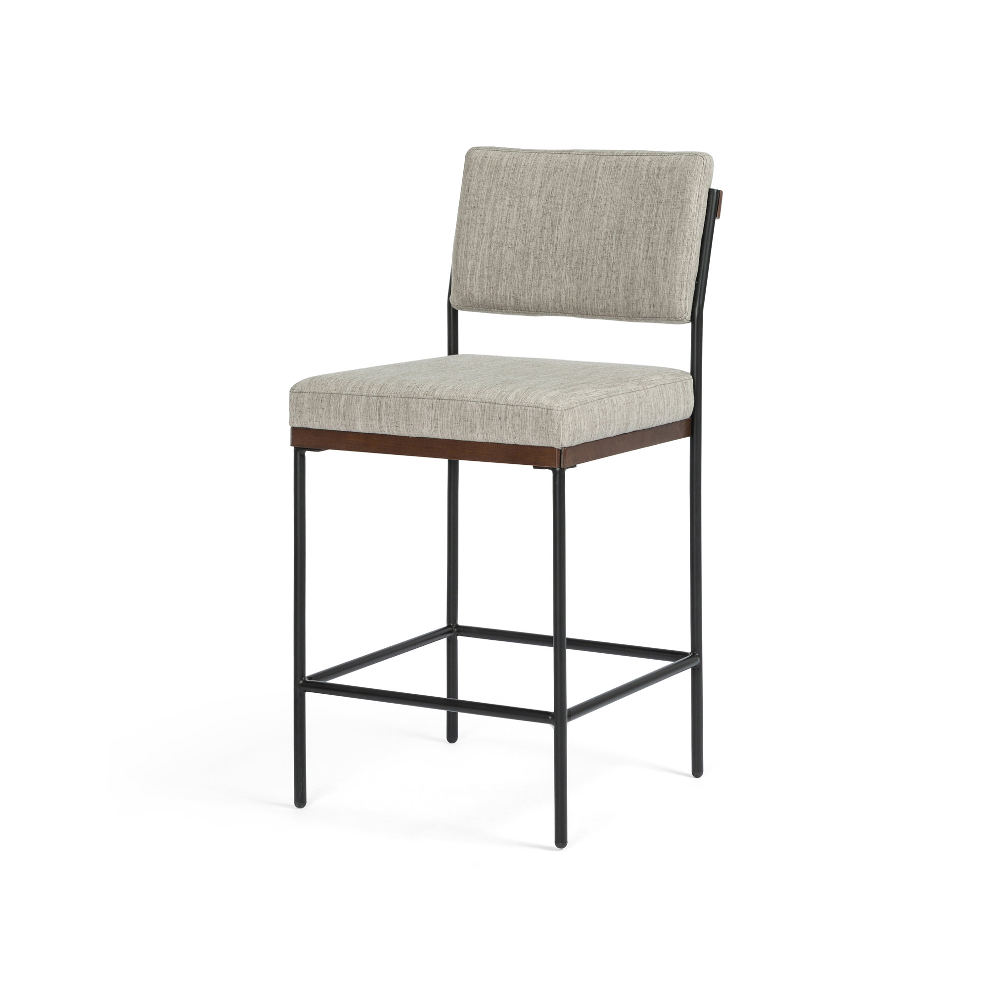 Popovich Stool, Bar Stool (30.3" Seat Height), Savile Flannel/Polyester Blend